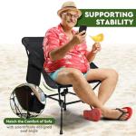 Oragati Lightweight Camping Chair, Portable Folding Chair for Camp, Backpacking, Beach, Hiking, Outdoors, Picnics, Black