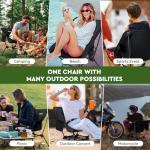 Oragati Lightweight Camping Chair, Portable Folding Chair for Camp, Backpacking, Beach, Hiking, Outdoors, Picnics, Black