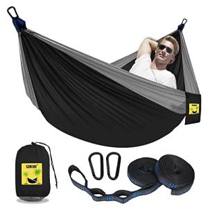 SZHLUX Camping Hammock Double Portable Hammocks Camping Accessories and Camping Gear,Great for Hiking,Outdoor,Beach,Camping