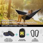 SZHLUX Camping Hammock Double Portable Hammocks Camping Accessories and Camping Gear,Great for Hiking,Outdoor,Beach,Camping
