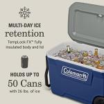 Coleman Classic Series Insulated Portable Rolling Cooler with Wheels, Leak-Resistant Outdoor Hard Cooler Keeps Ice up to 5 Days, 62-Quart