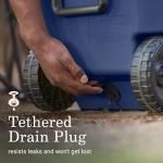 Coleman Classic Series Insulated Portable Rolling Cooler with Wheels, Leak-Resistant Outdoor Hard Cooler Keeps Ice up to 5 Days, 62-Quart