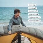 OneTigris Envelope 3 Season Sleeping Bag Extra-Wide Warm for Camping Backpacking Travel Outdoor Activities