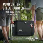 Coleman Reunion 54qt Premium Steel Belted Cooler, Portable Insulated Cooler with Latch, Handles, Drain & Bottle Opener, Great for Camping, Tailgating, Beach, Picnic, & More
