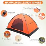 2 Person Camping Tent 4 Person Tents for Camping Windproof Tents for Camping Hiking Backpacking Traveling 2/3/4 Family People Tents for Camping Portable Tent with Carry Bag