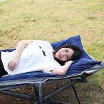 Sleeping Cot Pads (75" x 28") Portable for Camping & Hiking with Elastic Straps, Cotton Soft Thick Cot Pad,Waterproof - NavyBlue