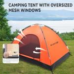 2 Person Camping Tent 4 Person Tents for Camping Windproof Tents for Camping Hiking Backpacking Traveling 2/3/4 Family People Tents for Camping Portable Tent with Carry Bag