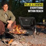 Mojest Portable Camping Chair – Compact Lightweight Folding Chair for Adults, Supports 330 lbs – Ideal for Backpacking Hiking, Fishing, Beach, Picnic & Lawn (Black)