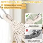 ANYOO Cotton Hammock Portable Camping Hammocks for Hanging Sturdy Garden Comfortable Fabric Hammock with Tree Straps Up to 660lbs with Travel Bag for Camping Outdoor/Indoor Patio Backyard