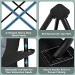 Oversized Camping Chairs 2 Pack - 450lbs Support Heavy Duty Folding Camp Chair Wide Portable Outside Collapsible Chairs with Carry Bag,Cooler,Cup Holder for Outdoor,Lawn,Sports,Baseball,Soccer-Black