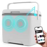 Cooler with Bluetooth Speakers, 48-Hour Ice Retention Cooler with 10W Speakers, [2025 Upgrade] Portable Camping Cooler Speakers for Tailgating, Camping, Lunch