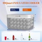 LifeBROS 11qt 19qt Insulated Portable Cooler Leak-Proof Airtight Ice Chest Dry Box Hard Cooler Plus Ice Packs for Travel, BBQ, Camping, Picnic-Blue…