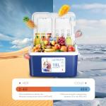 LifeBROS 11qt 19qt Insulated Portable Cooler Leak-Proof Airtight Ice Chest Dry Box Hard Cooler Plus Ice Packs for Travel, BBQ, Camping, Picnic-Blue…