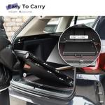 Byliable Folding Table 4 Foot Portable Heavy Duty Plastic Fold-in-Half Utility Table Small Indoor Outdoor Adjustable Height Folding with Carrying Handle, Camping and Party, Black