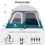 CAMEL CROWN 3/4 Person Tent Waterproof Lightweight Portable Backpacking Tent for Outdoor Camping Hiking