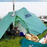 UNDUSLUY Portable Wood Burning Stove for Camping, Stainless Steel Chimney Pipe, Outdoor Heating & Cooking Hot Tent Stove for Hunting, Ice Fishing & Backpacking