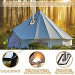 UNDUSLUY Portable Wood Burning Stove for Camping, Stainless Steel Chimney Pipe, Outdoor Heating & Cooking Hot Tent Stove for Hunting, Ice Fishing & Backpacking