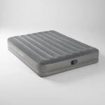 Intex 64114E Dura-Beam Standard Prestige Air Mattress: Fiber-Tech – Queen Size – Built-in USB Electric Pump – 12in Bed Height – 600lb Weight Capacity