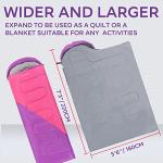 Clostnature Sleeping Bag for Adults and Kids - Lightweight Camping Sleeping Bag for Girls, Boys, Youths, Ultralight Backpacking Sleeping Bags for Cold Weather - Compression Sack Included(Right Zipper)