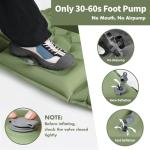 WILDOMS Sleeping Pad for Camping - 4” Thick Inflatable Camping Mat with Built-in Pump & Pillow, Ultralight Self Inflating Camping pad, Backpacking Sleeping Mat for Hiking, Tent, Traveling