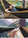 Camping Hammock Double & Single Portable Hammocks Ultralight Nylon Parachute Hammocks with 2 Tree Straps for Backpacking, Travel, Beach, Backyard, Camping, Hiking (Medium, Camouflage)