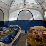 UNP Tents 6 Person Waterproof Windproof Easy Setup,Double Layer Family Camping Tent with 1 Mesh Door & 5 Large Mesh Windows -10'X9'X78in(H) (Navy Blue)