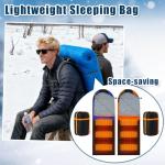 Fanfanwin 2 Pack Heated Sleeping Bag for Adults USB Electric Cold Weather Sleeping Bag with 4 Zone Carbon Fiber 3 Adjustable Heating Levels Waterproof for All Season Camping & Hiking(Orange)