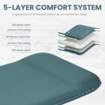 Sleeping Pad for Camping, 3.15" Thick Self Inflating Sleeping Camping Pad with Pillow&Electric Pump,Memory Foam Camping Mattress Pad, 4-Season Camp Sleeping Mat for Travel,Car,Tent,Home-Green