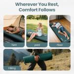Sleeping Pad for Camping, 3.15" Thick Self Inflating Sleeping Camping Pad with Pillow&Electric Pump,Memory Foam Camping Mattress Pad, 4-Season Camp Sleeping Mat for Travel,Car,Tent,Home-Green