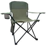 VOYSIGN Folding Camping Chair with Cup Holder & Storage Bag, 225lbs Capacity, Large Anti-Sink Feet, Breathable PE Coated Fabric for Outdoor, Hiking, Beach, Fishing, Backpacking, Green