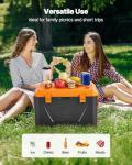 VEVOR Portable Cooler, 63 QT Hard Cooler with Ice Retention, Heavy-Duty Handles and Cup Holder, Lightweight Rigid Material Insulated Portable Cooler, Suitable for Family Picnics and Long Trips