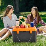 VEVOR Portable Cooler, 63 QT Hard Cooler with Ice Retention, Heavy-Duty Handles and Cup Holder, Lightweight Rigid Material Insulated Portable Cooler, Suitable for Family Picnics and Long Trips