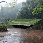 Night Cat Camping Hammock Tent: Lightweight Portable 4 in 1 Hammock with Rain Tarp and Mosquito Net for Hiking Jungle Outdoor Green