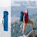 SAILARY Folding Camping Chair with Cup Holder, 225lbs Capacity, Portable Foldable Chair with Large Anti-Sink Feet, PE Coated Fabric for Outdoor, Beach, Fishing, Backpacking, Blue 2PCS