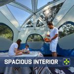 Happy Travel Tent 6 Person Tents for Camping, Waterproof Easy Setup Camping Tent with Rainfly, Portable Large Family Cabin Tent with 5 Large Mesh Windows and Carry Bag for Outdoor Camping & Hiking