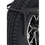 Tire Table Vehicle Tire-Mounted Steel Camping, Travel, Tailgating and Outdoor Work Table, Black (Steel) , 29 x 23 x 1.5"