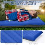 FNARMW Camping Sleeping Pad 5 Inch, Inflatable Sleeping Pad with Pillow & Built-in Foot Pump - Extra Thick Air Mattress for Camping, Backpacking, Tent - Lightweight Compact Floor Bed (Blue Grey)