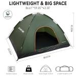 1-2 personTent Waterproof & Windproof Family Tents Camping-Tent All-Weather Backpacking-Tent for Camping-Hiking, Outdoor Adventures with Carry Bag