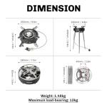 Fire-Maple Saturn X Camping Stove - High-Power Outdoor Cooking Stove with Dual Preheating Tubes, Wind-Resistant, Adjustable Height and Foldable Supports for Camping