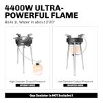 Fire-Maple Saturn X Camping Stove - High-Power Outdoor Cooking Stove with Dual Preheating Tubes, Wind-Resistant, Adjustable Height and Foldable Supports for Camping