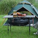 KINGROCK Folding Camping Table, Aluminum Roll-up Table with Easy Carrying Bag for Outdoor, Sturdy, Stable
