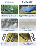 Sunyear Camping Hammock-Hammocks with Net and Rain Fly Tarp - Portable Single&Double Lightweight Nylon Parachute Hammocks with Hammock Tree Straps for Backpacking Hiking Travel Camping Indoor Outdoor