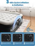CHERIMOR Queen Air Mattress with Built-in Pump, 18" Raised Comfort, 48Hr Leak-Proof Test, Upgraded Honeycomb Pillar Design, Supports 800 lbs, 3-Min Inflation-Inflatable Bed for Home Guests & Camping