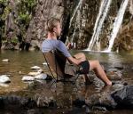 MARCHWAY Lightweight Folding Camping Chair, Portable Foldable Compact for Outdoor Camp, Travel, Beach, Picnic, Festival, Hiking, Backpacking, Supports 330Lbs (Khaki)