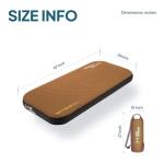 LOSTHORIZON Air & Foam Camping Mattress, Self-Inflating Sleeping Pad, 3" Thick, with Pump Sack, Slim Single