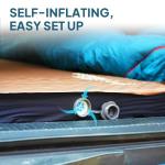 LOSTHORIZON Air & Foam Camping Mattress, Self-Inflating Sleeping Pad, 3" Thick, with Pump Sack, Slim Single