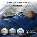 Naturehike Sleeping Bags for Adults, 23-39℉ Mummy Backpacking Sleeping Bag, 0 Degree Lightweight Sleeping Bag Warm for Camping, Hiking (Navy, Medium)