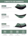 Travel Bird Camping Hammock Tent with Mosquito Net and Sunshade, Extra Large for 2 Person, Lightweight Hanging Hammocks Tree Straps, Bivvy Ground Tent for Outside, Hiking, and Travel