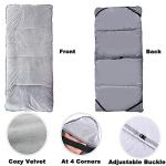 Gehannah Thick Camping Sleeping Pad, Soft Comfortable Microfiber Camping Cot Pads for Adults, Lightweight Foldable Sleeping mats for Traveling Hiking Backpacking Traveling Grey Large