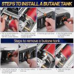 GasBRUH Propane or Butane Stove with Windblocker, Dual Fuel 10,000 BTU Stainess Steel Propane Stove for Camping(TANK not included)